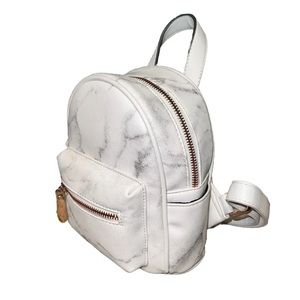 Mini Marble Bacpack Gold Hardware